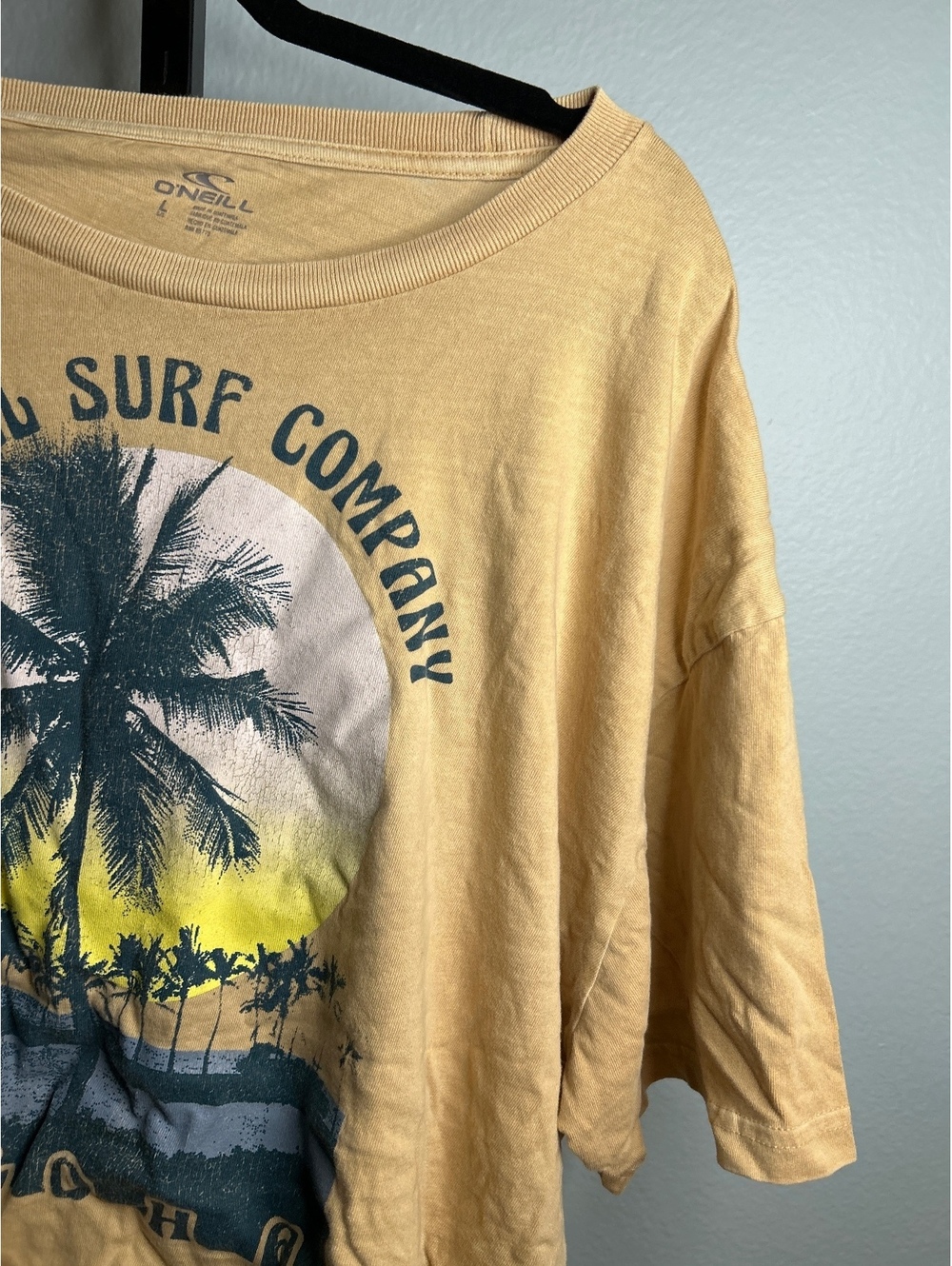 O'Neill Large Beige Surf Company Graphic T-Shirt